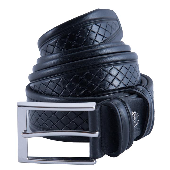 کمربند طرح دار رویال چرم کد M44-Black